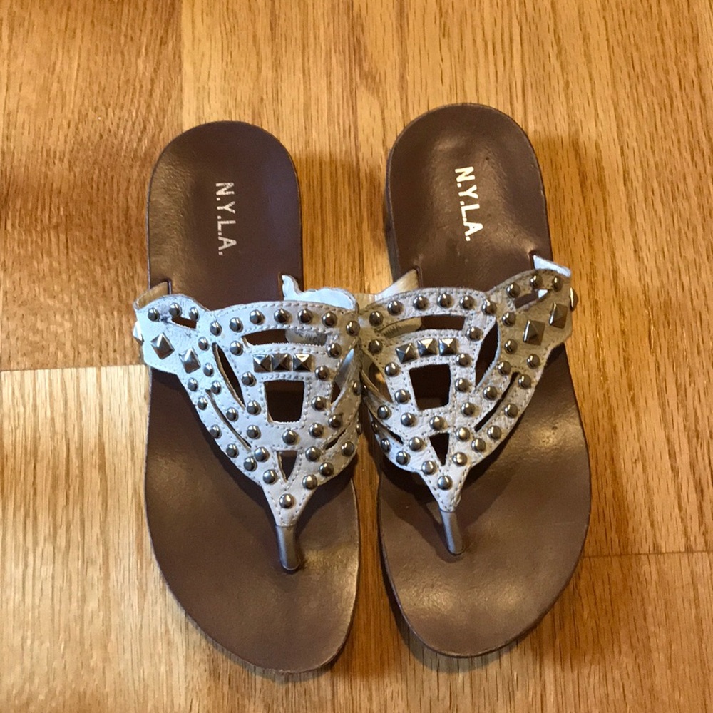Cream sandals